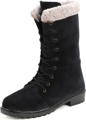 SNASTA Fur Boots for women Boots For Women(Black)