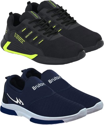 BRUTON Combo Pack Of 2 Casual Shoes for mens Sneakers For Men(Black, Blue, Green)