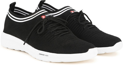 Aqualite Aqualite VEGAS-11 Men's Sports Shoes for Running with Lace-ups & Slip-Resistance Walking Shoes For Men(Black , 9)
