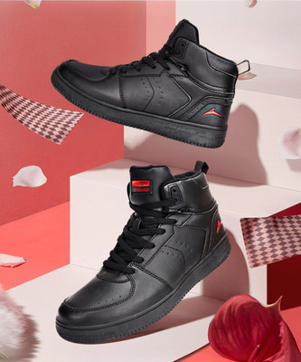 JQR STYLE-006 MID-TOP|Comfort, Stylish, Lifestyle, Parties,Trendy, Travel & Trekking Sneakers For Men(Black , 10)