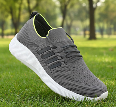 Shoegears Men's Sports Shoes, Lightweight Running and Walking Shoes, Non-Slip Sole Walking Shoes For Men(Grey , 6)