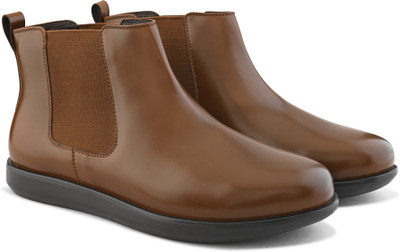 Roadster Trendy Outdoor Slip-On Synthetic Leather Lightweight Chelsea Boots For Men Boots For Men(Tan , 7)