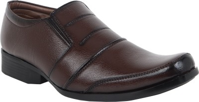 somugi Brown Slip on formal Shoes Slip On For Men(Brown)