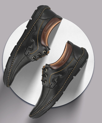 MACTREE Lace Up For Men(Black , 10)