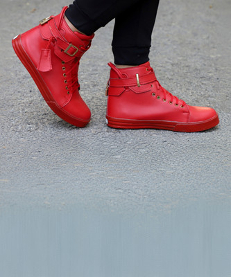Zixer Dance India Dance Shoe High Tops For Men(Red , 7)