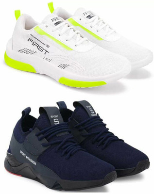 WELDONE 2 Pair Combo Stylish & Trendy Running Shoes For Men(Multicolor , 7)