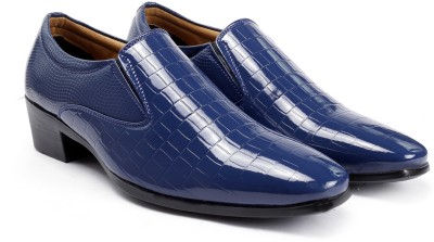 Sabates SABATES Men's Height Increasing Faux Casual, Loafer and Moccasine Shoes Slip On For Men(Blue)