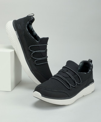 Skechers MAX CUSHIONING LITE-SOARING S Walking Shoes For Women(Black , 4)