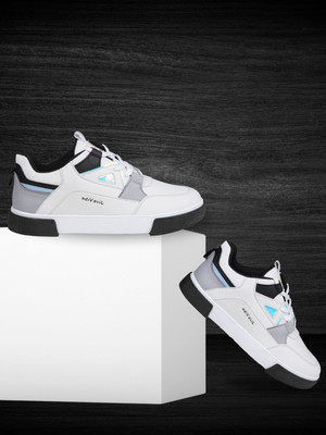 Ezok Sneakers For Men(White, Grey , 10)