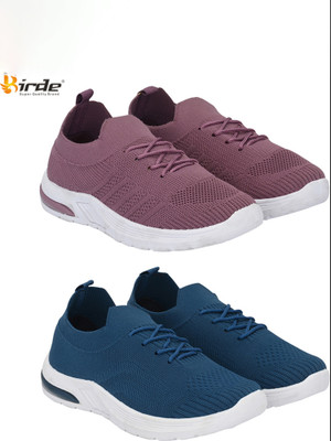 Birde Combo Pack of 2 Premium Sports Shoes Running Shoes For Women(Pink, Blue , 4)