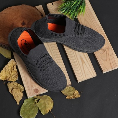 PU Grand Sports Running Walking Shoes For Men(Grey)