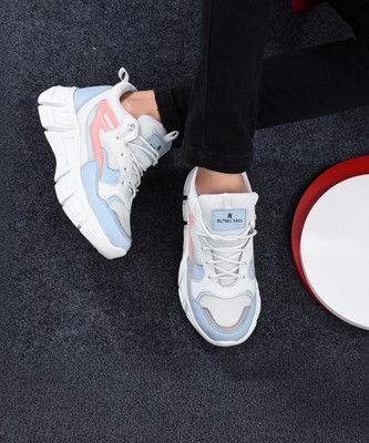Rowlans Sytlish Korean Coloured Sport Shoe Casual Shoe Walking Shoes For Women(Blue , 3)