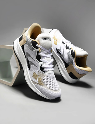 KILLER KLR-Magg-01 Lightweight,Comfortable,Trendy,Breathable, Sports Running Shoes For Men(White , 8)