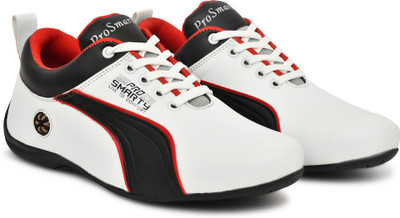 PROSMARTY New Fashionable Stylish Sports Shoes For Men Running Shoes For Men(White, Black , 10)