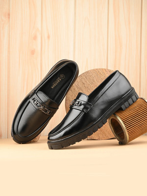 KASTAVA Premium Stylish Comfortable Loafers For Men(Black , 10)