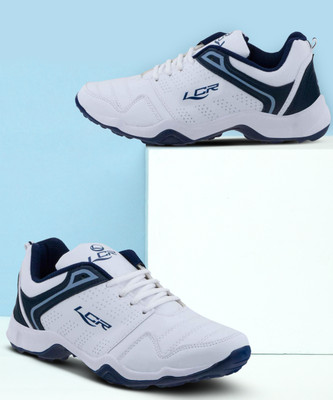 LANCER INDUS-251 Running Shoes For Men(White, Navy , 10)