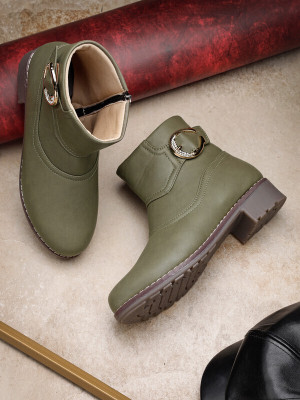 NatShuz Trendy Stylish & Comfortable Design Classy & Winter Boot for Outing Boots For Women(Green , 8)