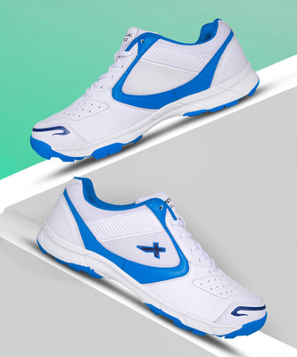 VECTOR X Pull Up Synthetic Leather Upper & Mesh | PVC & Rubber Sole For Allrounder Cricket Shoes For Men(Blue , 10)