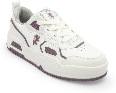 RED TAPE Boldstep Women's Sneakers | Sleek Design with Cushioned Comfort Sneakers For Women(White, Purple , 3)