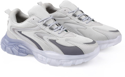 YUVRATO BAXI Men's New Stylish Grey Casual Sports Running Shoes With Mesh Material Running Shoes For Men(Grey , 8)