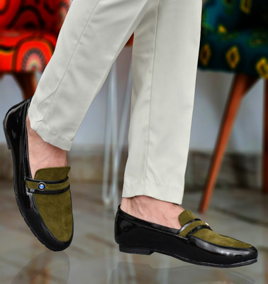 Juta Loafers For Men(Olive , 6)