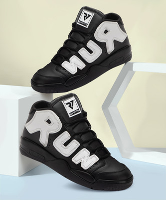 RUN SEVEN High Top Lace High Tops For Men(Black , 10)