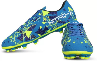 VECTOR X Football Shoes For Men(Blue, Green , 7)
