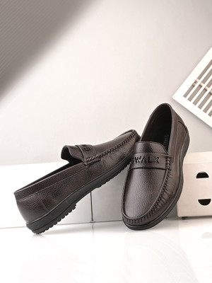 G WALK Loafers For Men(Brown , 6)