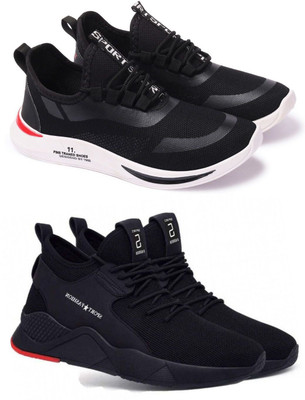 HOTSTYLE 2 Pair Combo Stylish & Trendy Sneakers For Men(Multicolor , 8)