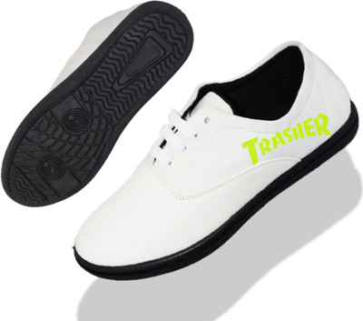 KANEGGYE Stylish Casual Shoes for Men and kids Casuals For Men(White, Olive , 3)