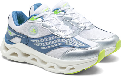 asian Powerkick-23 Mens Sports Sneaker | Training Sneakers with Air Coil Design Running Shoes For Men(White, Blue , 8)