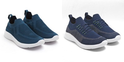 Face Stylish Sports Shoes for Men – Ideal for Running, Gym & Training Sneakers For Men(Navy, Blue , 9)