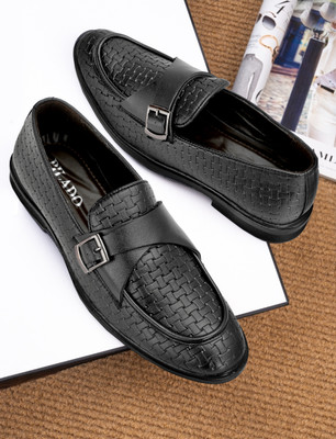 PILADO Rich Quality|Perfect Style|Partywear Monk Strap For Men(Black , 8)