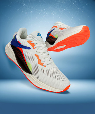 JQR BLAST-02 Sports shoes, Walking, Lightweight, Trekking, Stylish Running Shoes For Men(White, Orange , 7)