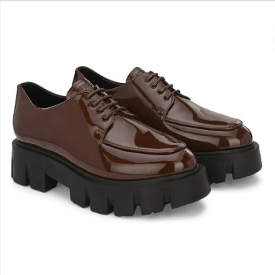Rambo Patent Derby For Men(Tan , 6)