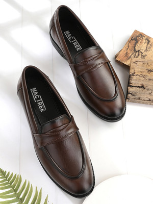 MACTREE Slip On For Men(Brown , 6)
