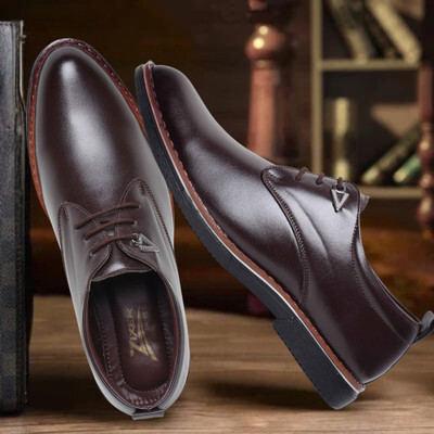 Zixer Men's Italian Fashion Leather Shoes Classic Formal Shoes for Men Lace Office Lace Up For Men(Brown , 9)