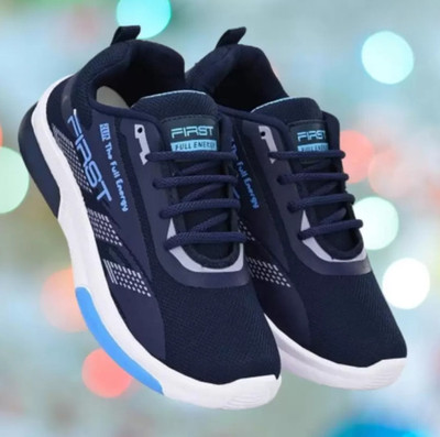 COOPERWINGS Stylish sports shoes for men – casual gym shoes for men workout use Running Shoes For Men(Navy , 8)