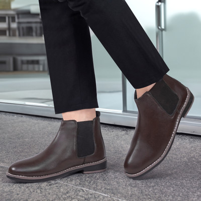 RICH KAIDEN Chelsea boot for men Party Wear For Men(Brown , 9)