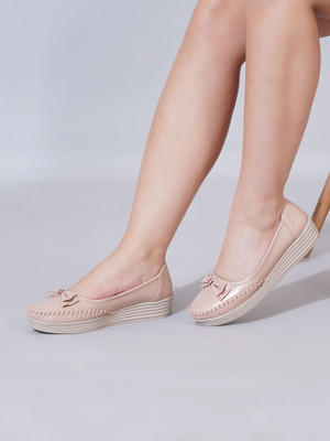 SHOETOPIA Bow Detailed Casual | Formal | College & Daily Wear Loafers For Girls Loafers For Women(Pink , 7)