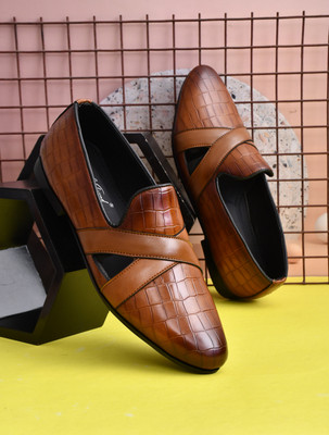 G L Trend Ethnic Casual Peshwari Style agra Juti Mojari Handmade Shoe forMen Party Wear For Men(Tan , 8)