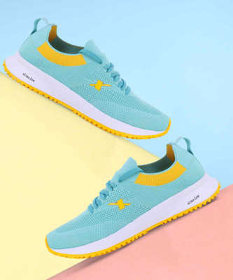 Sparx SL 167 Running Shoes For Women(Green, Yellow , 6)