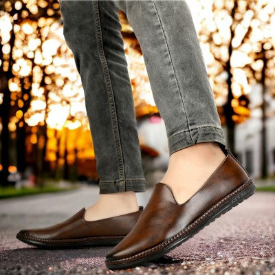 Rimezs FRSH107 Loafers For Men(Brown , 8)