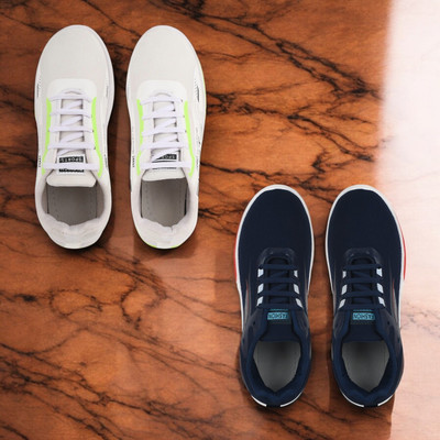 Skystring Men’s Sports Shoes – Stylish & Lightweight for Active Wear Walking Shoes For Men(White, Blue , 10)