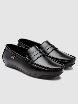 action DRIVE 142 Trendy Comfortable Stylish Casual Slip On Loafers Loafers For Men(Black , 8)