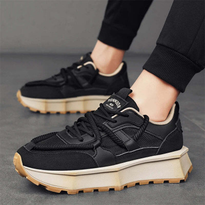 Empeno Chunky & Fashionable Sneaker | Running Shoes with Rubber Outsole Sneakers For Men(Black , 6)
