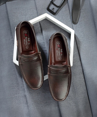 action DRIVE 42 Trendy Comfortable Stylish Casual Slip On Loafers Loafers For Men(Brown , 6)