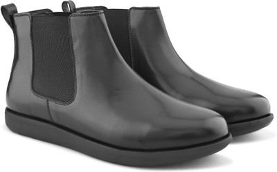 Roadster Trendy Outdoor Slip-On Synthetic Leather Lightweight Chelsea Boots For Men Boots For Men(Black , 10)