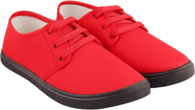 gargcreation Simple Casuals For Men(Red , 8)