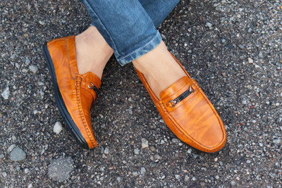 Groofer Groofer Men's Trendy Loafer Loafers For Men(Tan , 10)